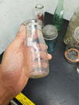 Vtg Antique Lot Ft. Large Bin (21"X16") & 17 Mason Jars Shot Glasses Bottles Etc