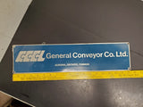 Vtg General Conveyor Co. Ltd. Aurora, Ontario, Canada Dark Blue/Silver Sign