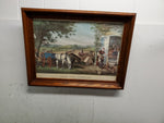 Framed Farm and Fireside Painting Copyright 1878, By Currier & Ives, NY. Reprint