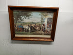 Framed Farm and Fireside Painting Copyright 1878, By Currier & Ives, NY. Reprint