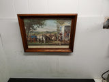 Framed Farm and Fireside Painting Copyright 1878, By Currier & Ives, NY. Reprint