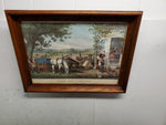Framed Farm and Fireside Painting Copyright 1878, By Currier & Ives, NY. Reprint