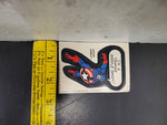 Vtg 1975 Topps Chewing Gum Captain America Sticker "I'm A Yankee Doodle Dandy!"