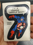 Vtg 1975 Topps Chewing Gum Captain America Sticker "I'm A Yankee Doodle Dandy!"