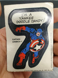 Vtg 1975 Topps Chewing Gum Captain America Sticker "I'm A Yankee Doodle Dandy!"