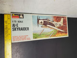 Vtg Monogram AI-E Skyraider 1/72 Action Model Kit #PA146 1967 Jet Airplane Hobby