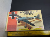 Focke Wulf FW190 Lindberg Aircraft Model Kit 1:72 Scale WW2 German Aircraft NIB