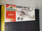 Older Lindberg British Hawker Fury MK.I BI-Plane 1/48 Scale Model Kit New #72562