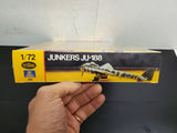 Vtg 1981 Testors Italeri Junkers JU-188 1/72 Scale Plastic Model Kit 878 New Fun