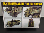 Lindberg Schwimmwagen/Kettenkrad 1/72 Scale Model Kit No. 76084 Amphibious NIB