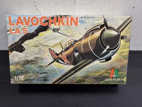 Vtg Italaerei Lavochkin LA-5 1/72 Scale Model Kit Plastic Plane Made in Italy