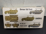 Vtg ESCI Armor Hanomag German Half-Track Rocket Launcher 1/72 Scale Model Kit