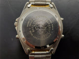 Beverly Hills Polo Club Blue Face Men's Wristwatch Gold Bezel Gold/Silver Band