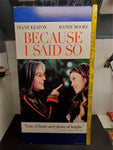 Because I Said So Movie Poster 36X18" Diane Keaton Mandy Moore Bedroom Poster