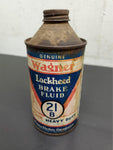 Vtg 21B Wagner Lockheed Brake Fluid Can 12 Fl Oz Empty Can Tin Bottle Mancave