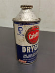 Vtg Cristy Cone Top Dry Gas Line Antifreeze Carburetor Cleaner Can 12oz Mancave