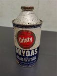 Vtg Cristy Cone Top Dry Gas Line Antifreeze Carburetor Cleaner Can 12oz Mancave