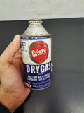 Vtg Cristy Cone Top Dry Gas Line Antifreeze Carburetor Cleaner Can 12oz Mancave