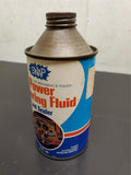 Vtg Snap Power Steering Fluid & Sealer Cone Top Can 11 Oz. Full Mancave Garage