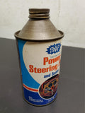 Vtg Snap Power Steering Fluid & Sealer Cone Top Can 11 Oz. Full Mancave Garage