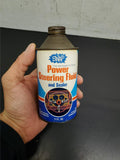 Vtg Snap Power Steering Fluid & Sealer Cone Top Can 11 Oz. Full Mancave Garage
