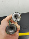 Vtg 6" Pair Metal Green White Trainset Lamp Posts Lionel Marx Dispaly O Scale