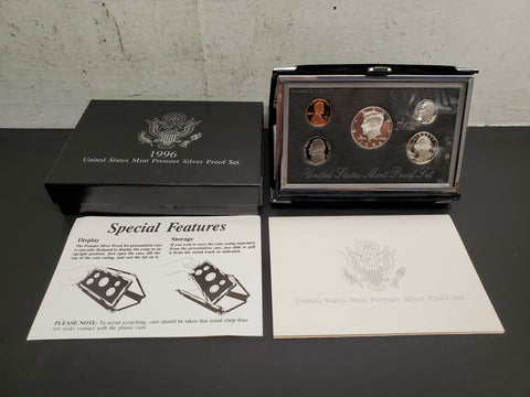 1996 United States Mint Premier Silver Proof coin Set W/Cert Auth Collectible VF