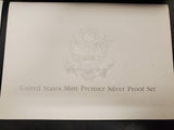 1996 United States Mint Premier Silver Proof coin Set W/Cert Auth Collectible VF
