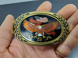 Vintage Don't Mess With The USA Men's Heritage Buckles Belt Buckle Solid Brass