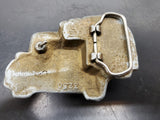 Vintage 3D 18-Wheeler Peterbilt Semi Truck Men's Belt Buckle #3250 Collectible