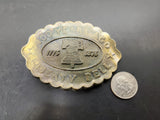 Vtg 100 Years Ago 1776-1876 Liberty Bell Belt Buckle Accessory Collectibl