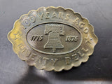 Vtg 100 Years Ago 1776-1876 Liberty Bell Belt Buckle Accessory Collectibl