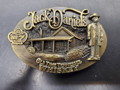 Vtg 1989 Jack Daniel's Old Time Tennessee Whiskey Old No. 7 MenWomen Belt Buckle