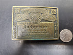 Vtg Genuine Budweiser Lager Beer 12 Fl Oz. Men/Womens Belt Buckle Anheuser Busch