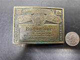 Vtg Genuine Budweiser Lager Beer 12 Fl Oz. Men/Womens Belt Buckle Anheuser Busch