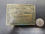 Vtg Genuine Budweiser Lager Beer 12 Fl Oz. Men/Womens Belt Buckle Anheuser Busch