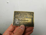 Vtg Genuine Budweiser Lager Beer 12 Fl Oz. Men/Womens Belt Buckle Anheuser Busch