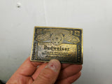 Vtg Genuine Budweiser Lager Beer 12 Fl Oz. Men/Womens Belt Buckle Anheuser Busch
