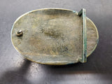 Vtg Men's/Women's Brass Star Belt Buckle Unique Collectible Patriotic USA Nice