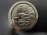 Vtg 1977 Great American Buckle Co. Men's/Women's Fish Belt Buckle Serial No. 528