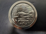 Vtg 1977 Great American Buckle Co. Men's/Women's Fish Belt Buckle Serial No. 528