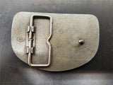 Vtg Pewter Belt Buckle Trucking Raleigh Lights Mens/Women's Accessory 18-Wheeler