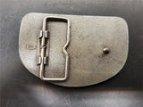 Vtg Pewter Belt Buckle Trucking Raleigh Lights Mens/Women's Accessory 18-Wheeler