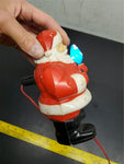 Vtg Royal 7 1/2"Hard Plastic Mold Light Up Santa Claus 1950'S Christmas Decorate