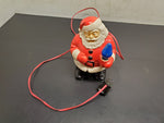 Vtg Royal 7 1/2"Hard Plastic Mold Light Up Santa Claus 1950'S Christmas Decorate