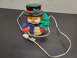 Vtg Plastic Electric Light-Up Snowman Top Hat 7 1/2” Unbranded Old Syle Plug-in