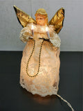 Vtg 10" Light Up Angel Christmas Tree Topper Decoration Ornament Holiday Collect