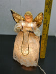 Vtg 10" Light Up Angel Christmas Tree Topper Decoration Ornament Holiday Collect