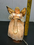 Vtg 10" Light Up Angel Christmas Tree Topper Decoration Ornament Holiday Collect