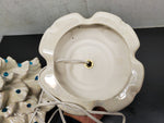 Vtg 18" Iridescent Ceramic Light Up White Christmas Tree Unbranded Decoration VF